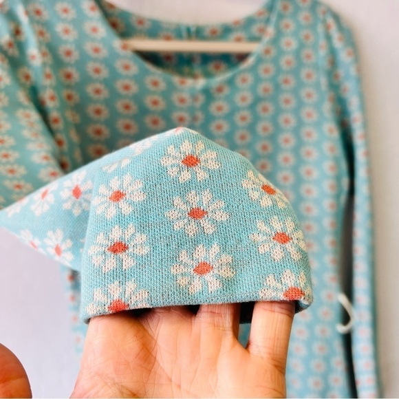 Vintage 1970s Long Sleeve Ditsy Floral Print Daisy Mini Dress The Red Eye 9 - Picture 10 of 13